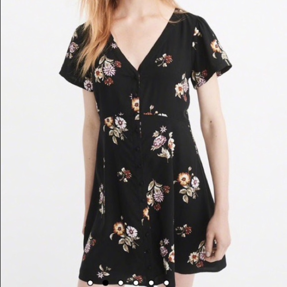 Abercrombie and Fitch Black Floral Dress